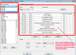 Easy Load ASX installs & fully configures ALL Australian Securities Exchange equities (ASX).  Watch Lists created in NinjaTrader Instrument Manager.