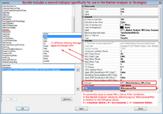 Includes a second indicator designed specifically for use in the Market Analyzer and Strategies