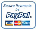 Secure Payments with PayPal, VISA and MasterCard