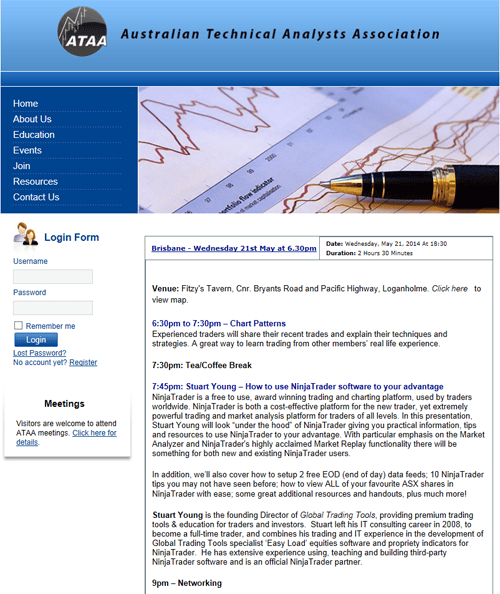 Australian Technical Analysts Association (ATAA) presentation | Stuart Young